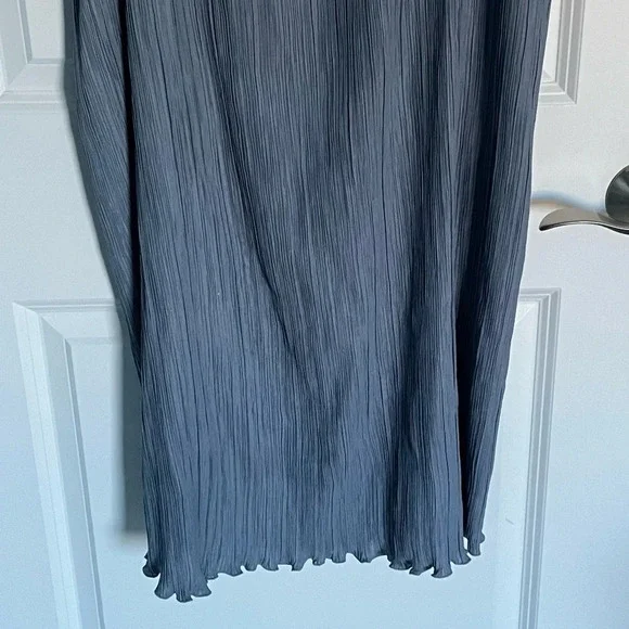 New! Madewell The Goldie Dress in Plissé Teapot Blue nwt 18959